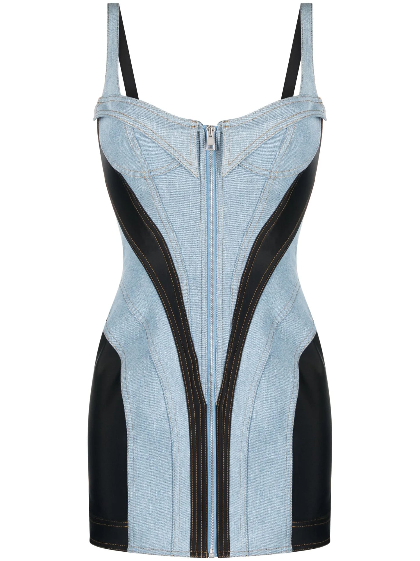 Corset denim minidress