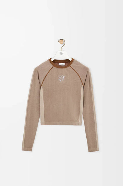 Long sleeve top in technical jersey