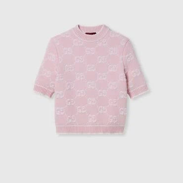 Gg Wool Bouclé Jacquard Top